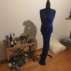 Navy full length dress